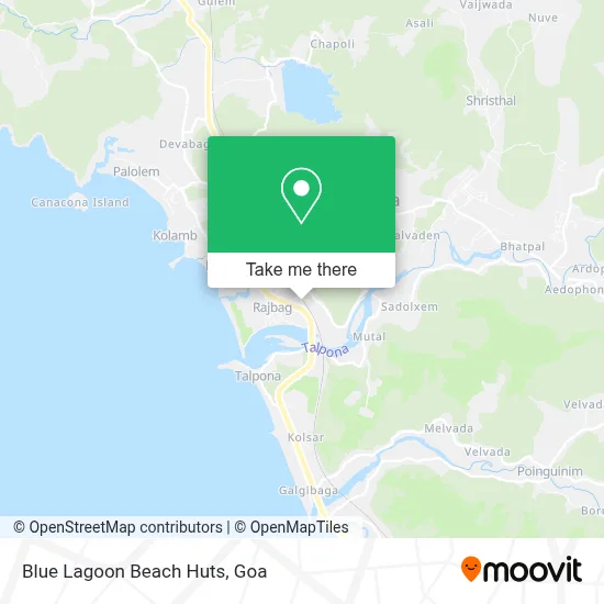 Blue Lagoon Beach Huts map