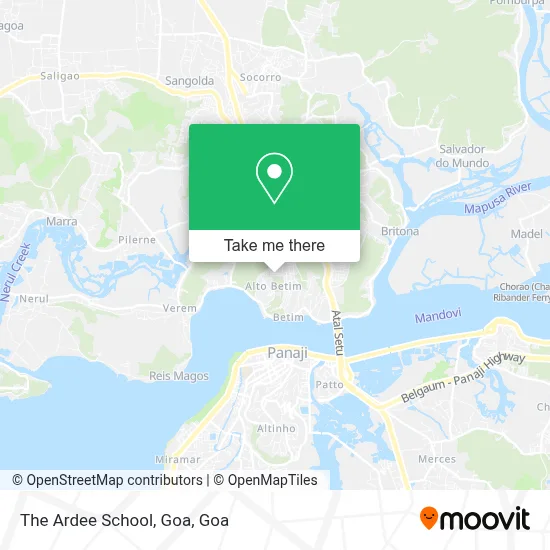 The Ardee School, Goa map