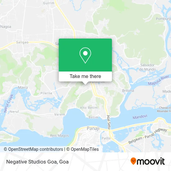 Negative Studios Goa map
