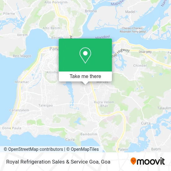 Royal Refrigeration Sales & Service Goa map