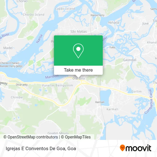 Igrejas E Conventos De Goa map