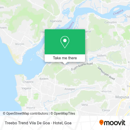 Treebo Trend Vila De Goa - Hotel map