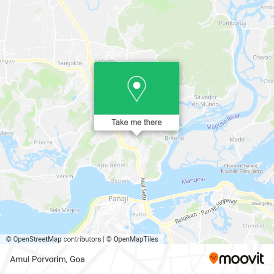 Amul Porvorim map