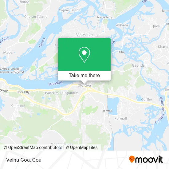 Velha Goa map