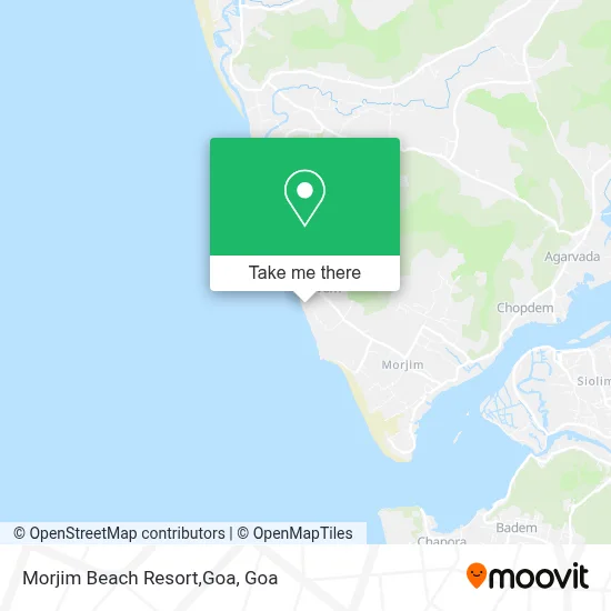 Morjim Beach Resort,Goa map