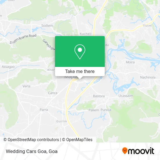 Wedding Cars Goa map