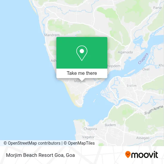 Morjim Beach Resort Goa map