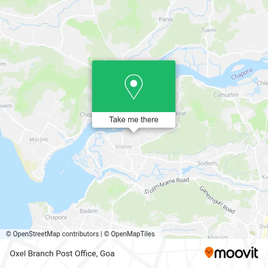 Oxel Branch Post Office map
