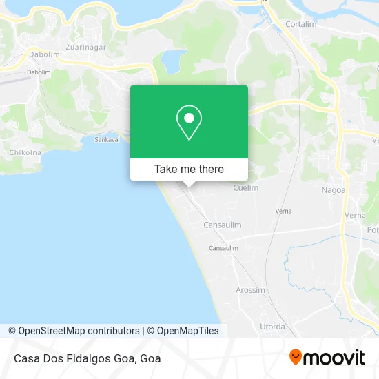 Casa Dos Fidalgos Goa map