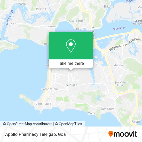 Apollo Pharmacy Taleigao map