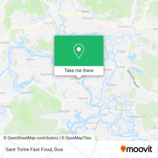 Sant Tome Fast Food map