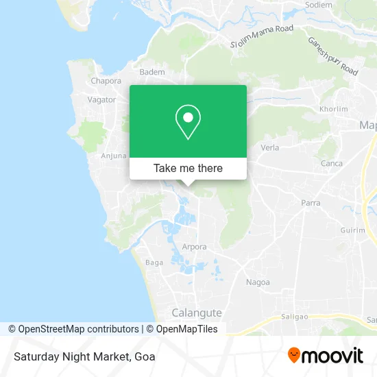 Saturday Night Market map