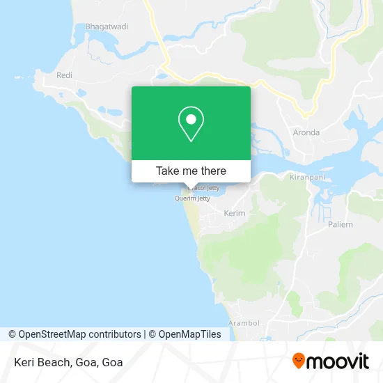 Keri Beach, Goa map