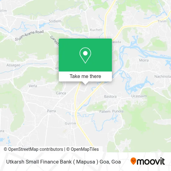 Utkarsh Small Finance Bank ( Mapusa ) Goa map