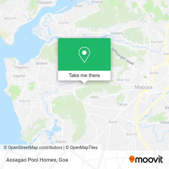Assagao Pool Homes map