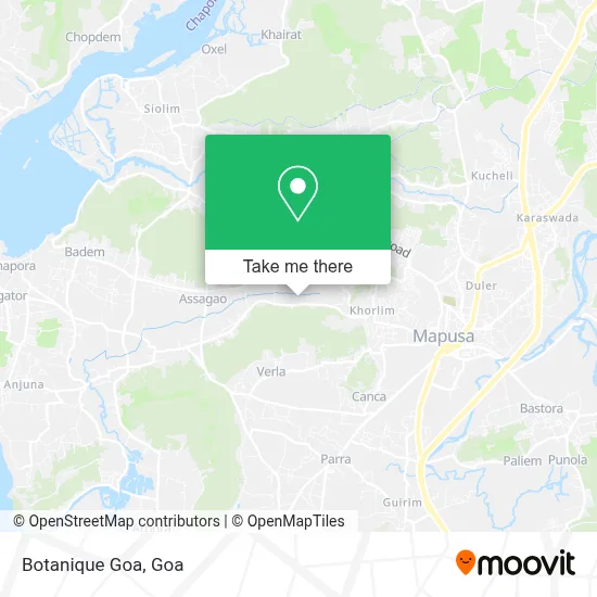Botanique Goa map