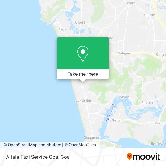 Alfala Taxi Service Goa map