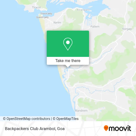 Backpackers Club Arambol map