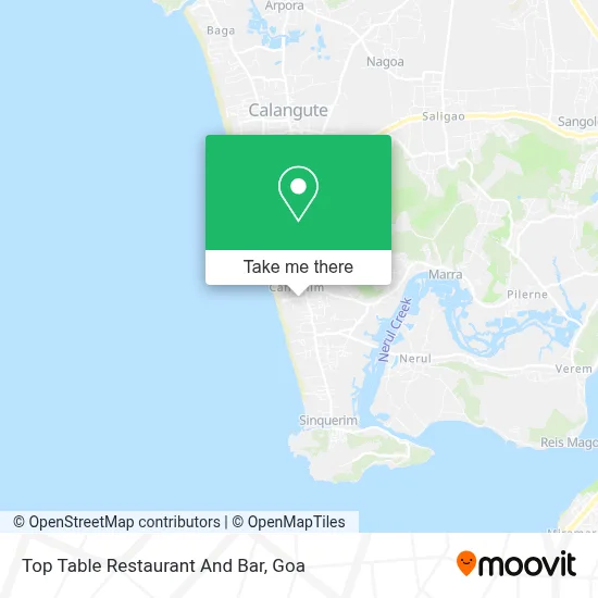 Top Table Restaurant And Bar map