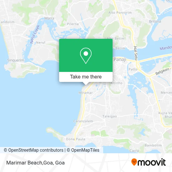 Marimar Beach,Goa map