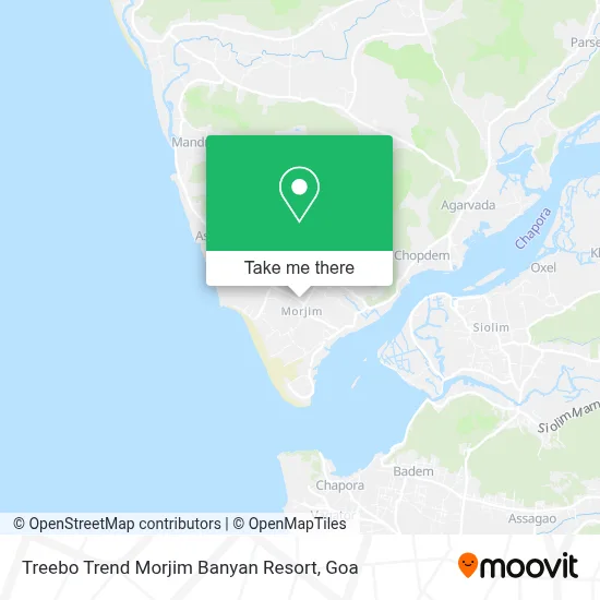 Treebo Trend Morjim Banyan Resort map