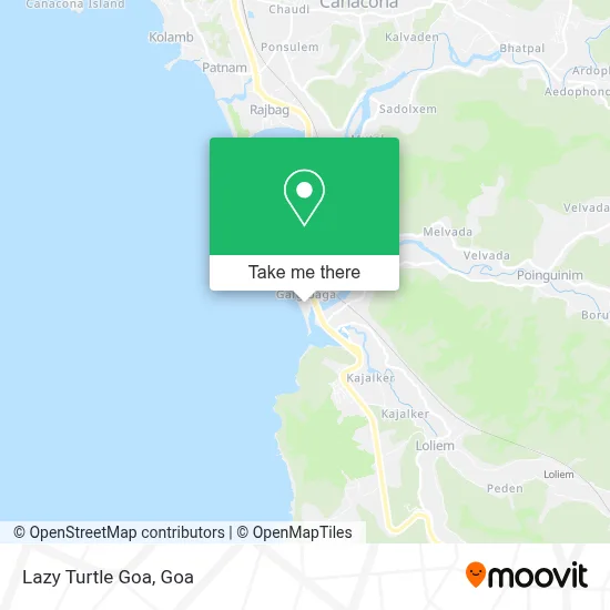 Lazy Turtle Goa map
