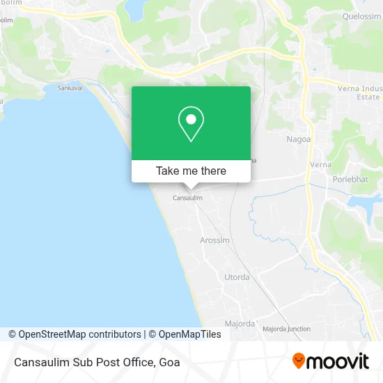 Cansaulim Sub Post Office map