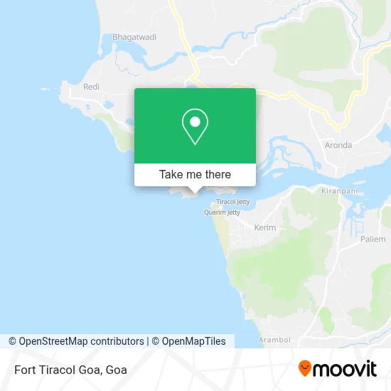 Fort Tiracol Goa map