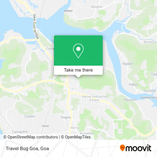 Travel Bug Goa map