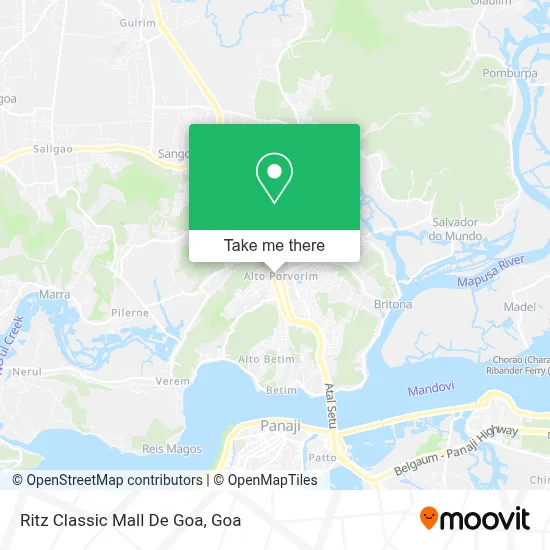 Ritz Classic Mall De Goa map