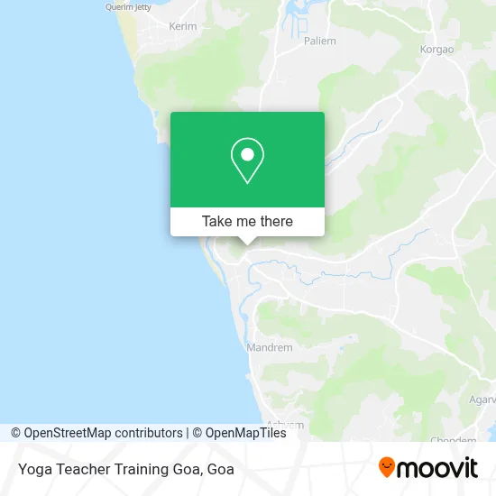 Yoga Teacher Training Goa map