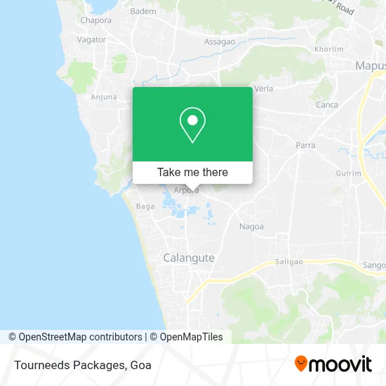Tourneeds Packages map