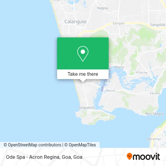 Ode Spa - Acron Regina, Goa map