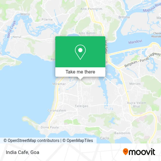 India Cafe map