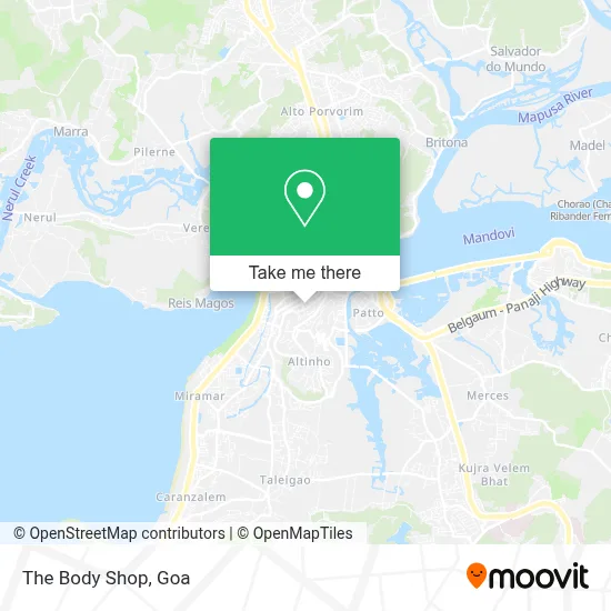 The Body Shop map