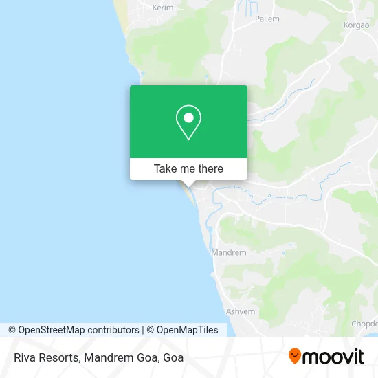 Riva Resorts, Mandrem Goa map