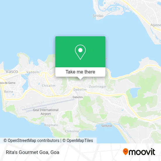 Rita's Gourmet Goa map