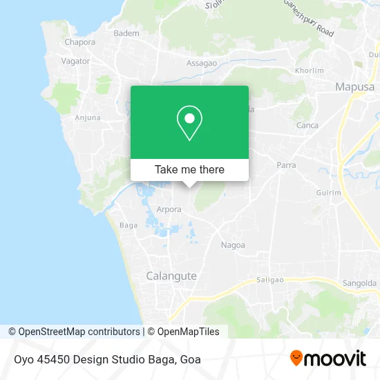 Oyo 45450 Design Studio Baga map