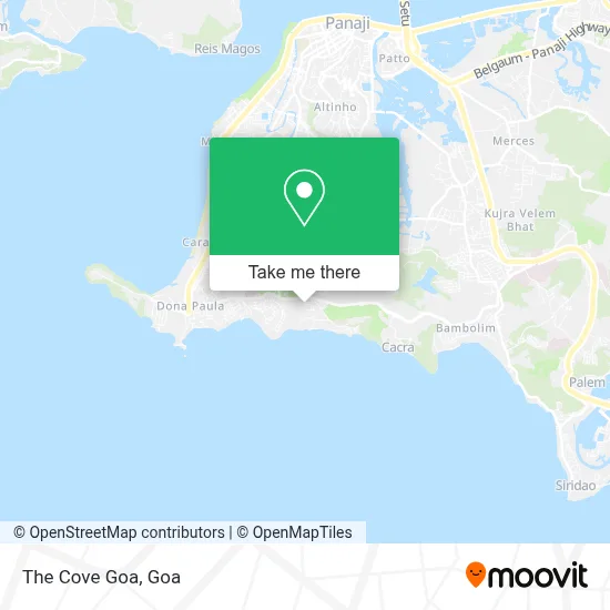 The Cove Goa map
