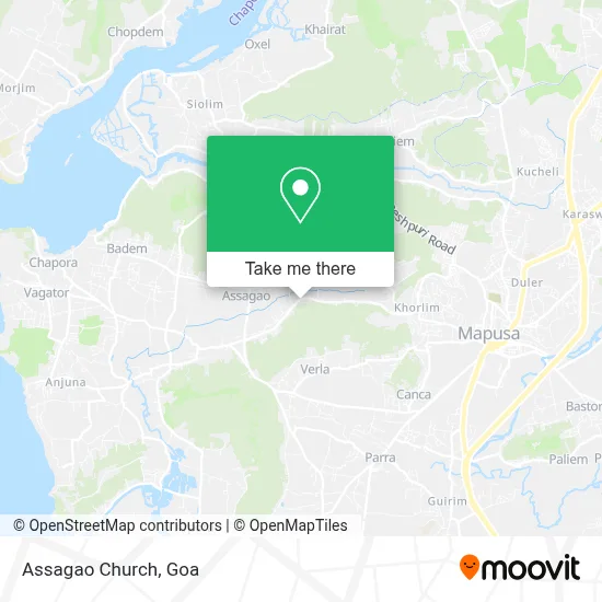 Assagao Church map