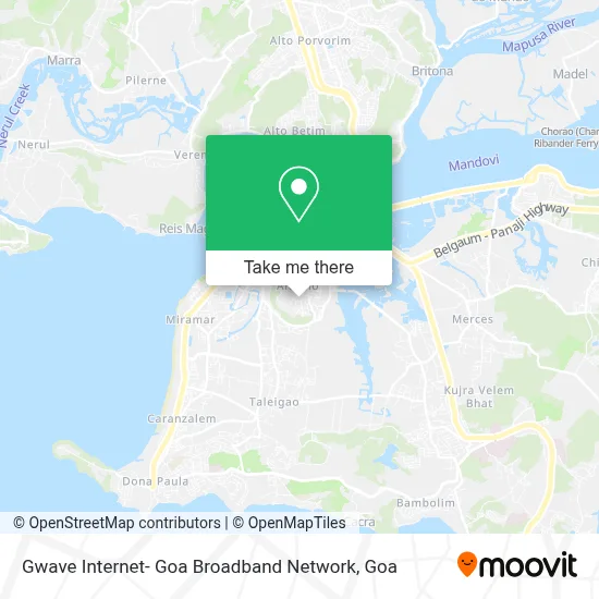 Gwave Internet- Goa Broadband Network map