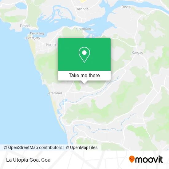 La Utopia Goa map