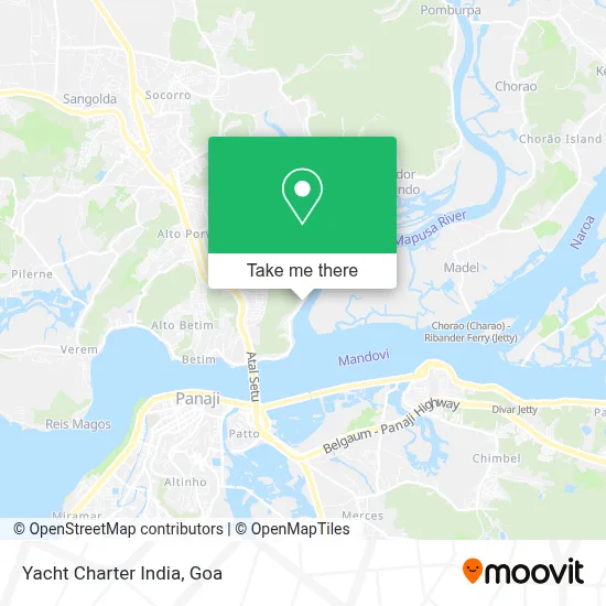 Yacht Charter India map