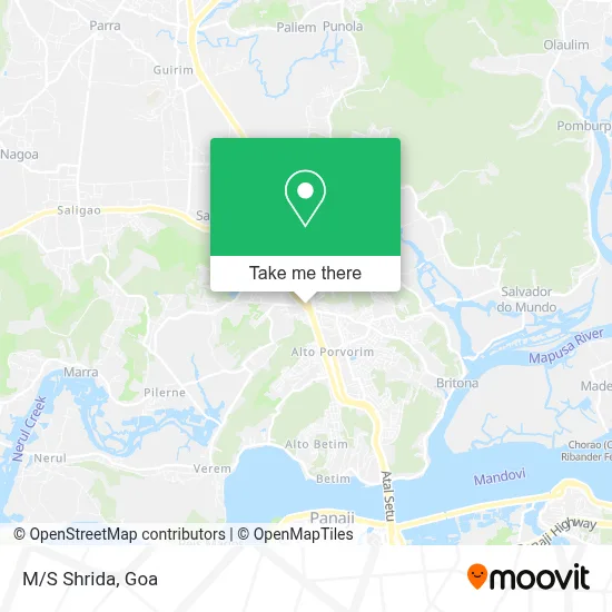 M/S Shrida map