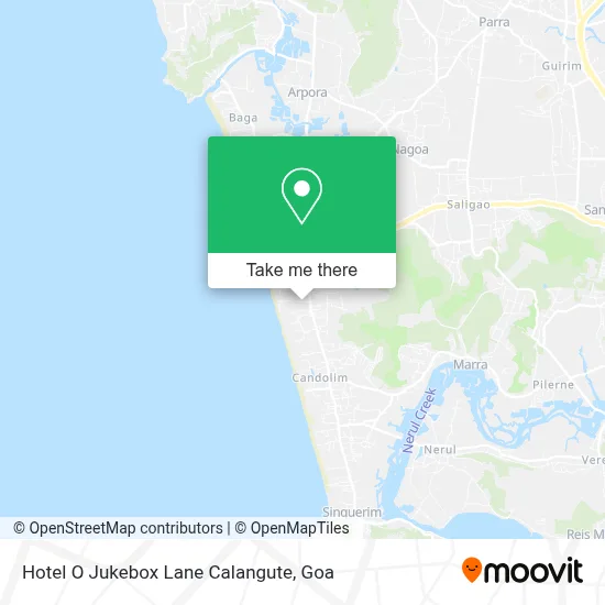 Hotel O Jukebox Lane Calangute map