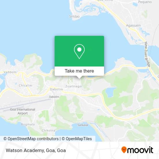 Watson Academy, Goa map