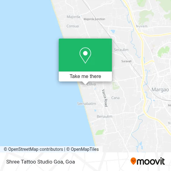 Shree Tattoo Studio Goa map