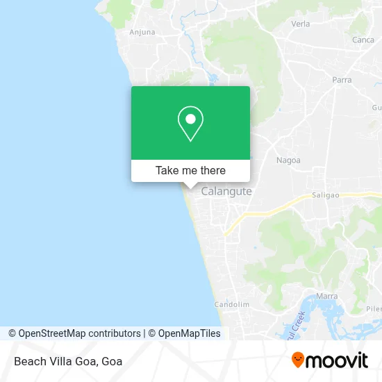 Beach Villa Goa map