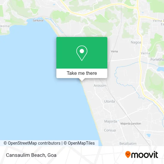 Cansaulim Beach map