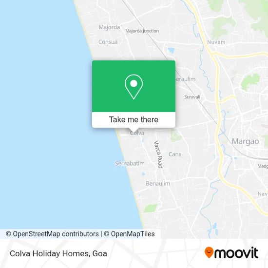 Colva Holiday Homes map